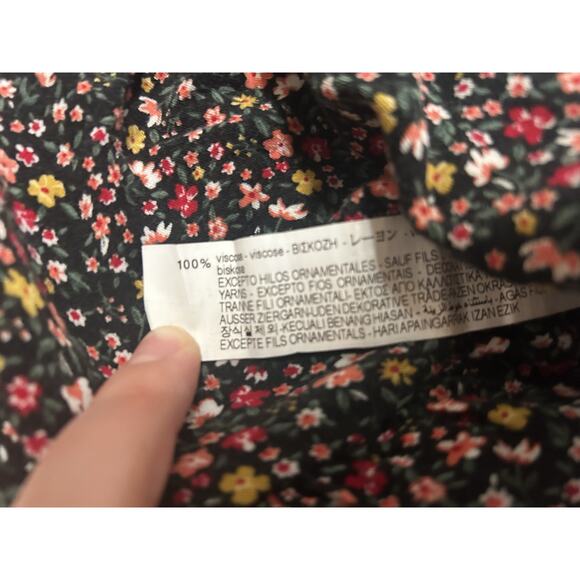 Zara Baby Collection Peasant Blouse Black Multicolor Floral, Size 2-3Y - Picture 7 of 7